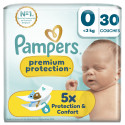 Pampers Premium Taille 0 : Protection 12h, peau ultra-douce