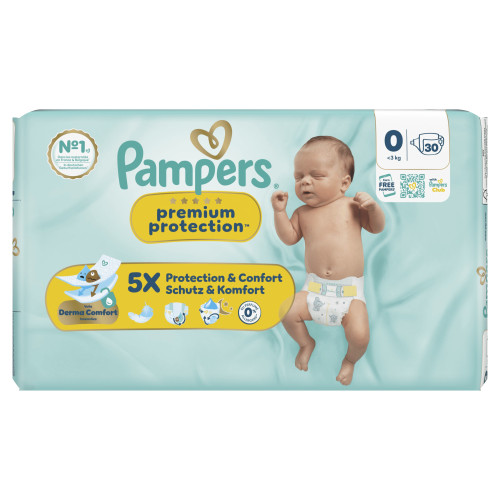 Pampers Premium Taille 0 : Protection 12h, peau ultra-douce