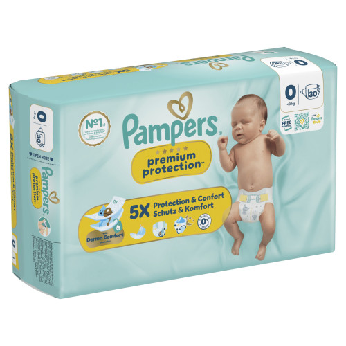 Pampers Premium Taille 0 : Protection 12h, peau ultra-douce