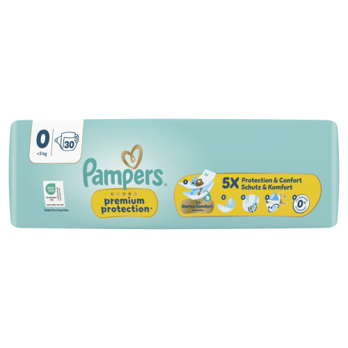 Pampers Premium Taille 0 : Protection 12h, peau ultra-douce