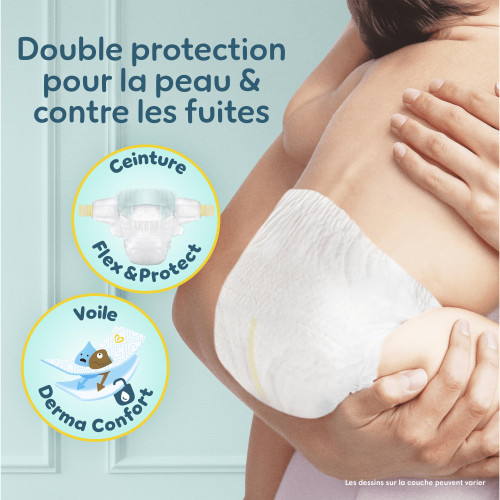 Pampers Premium Taille 0 : Protection 12h, peau ultra-douce