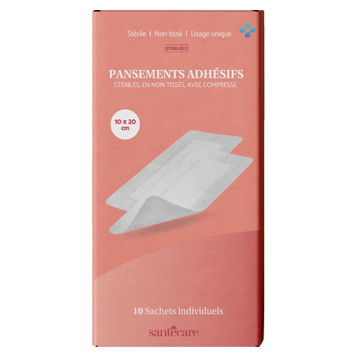 Santecare Pansements adhésifs 10x20cm - Confort et protection optimaux