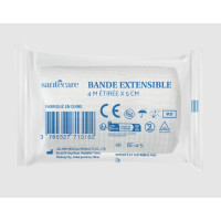 Bande extensible Santecare 5x4m - Idéale pour plaies et soins médicaux
