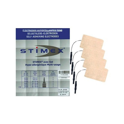 STIMEX Electrod : Électrostimulation 5x9cm - Pack 4