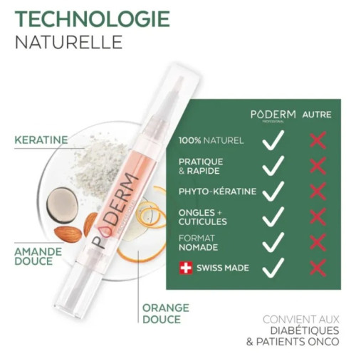 Stylo Durcisseur Ongles Poderm : Renforce & Brille