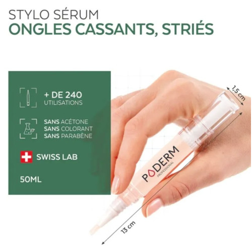Stylo Durcisseur Ongles Poderm : Renforce & Brille
