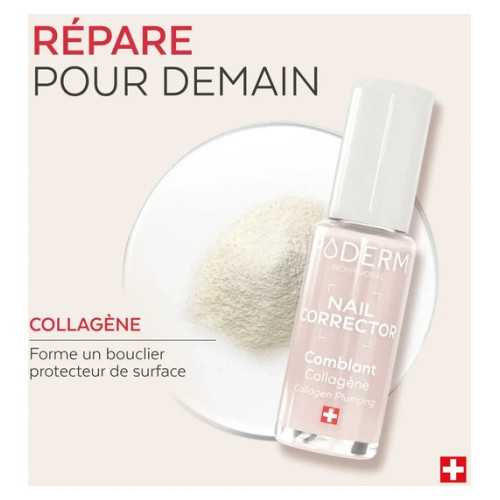 Vernis PODERM 8ml : Collagène comblant pour ongles striés & lisses