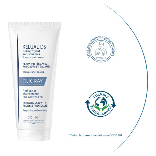 Kelual DS Gel Nettoyant Anti-squames 200 ml