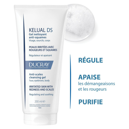 Kelual DS Gel Nettoyant Anti-squames 200 ml