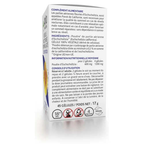 Arkogélules Escholtzia : Sommeil & Détente Naturelle - 45 Gélules