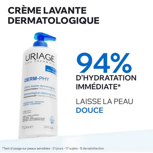 Uriage Crème Lavante 1L - Nourrit et Protège Peaux Sensibles