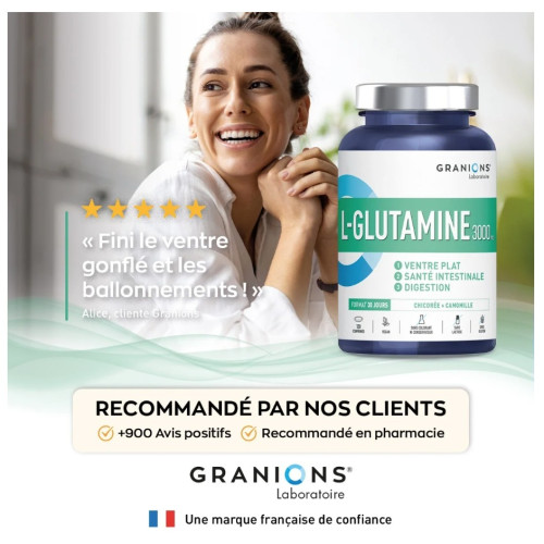 L-Glutamine 3000mg Granions : Énergie & récupération - 120 comprimés