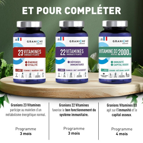 Granions 90 Comprimés Vitamines Minéraux Plantes - Énergie Vitalité