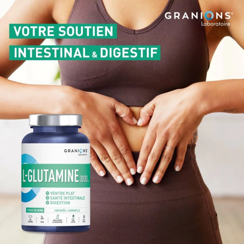 L-Glutamine 3000mg Granions : Énergie & récupération - 120 comprimés