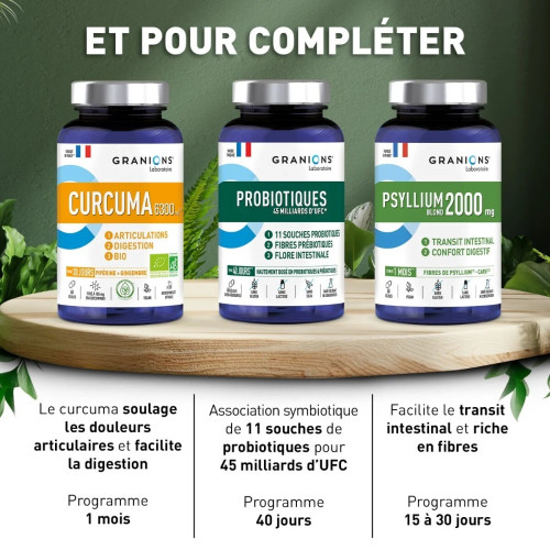 L-Glutamine 3000mg Granions : Énergie & récupération - 120 comprimés