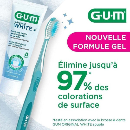 Gum Dentifrice Blancheur : Éclat Naturel, Taches Disparues