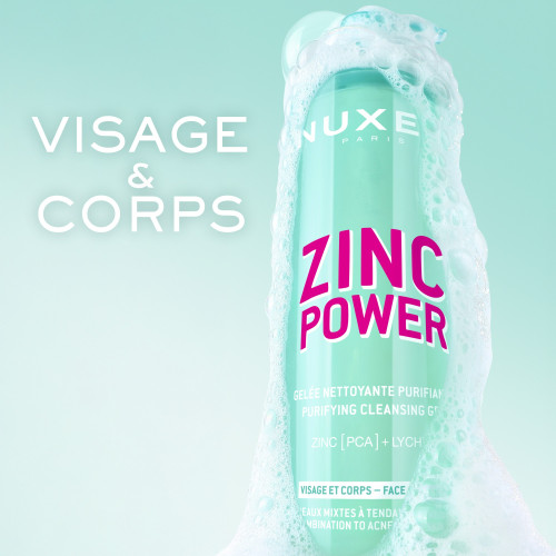 Nuxe Zinc Power Gelée : Nettoyage Purifiant 400 mL