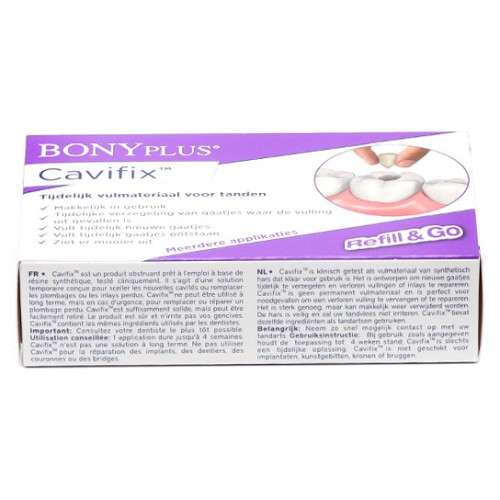 Cavifix Bonyplus : Obturation dentaire temporaire en urgence