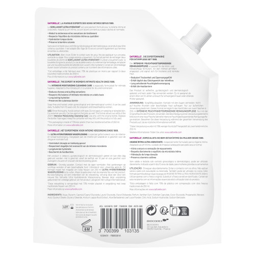 Soin Lavant Saforelle : +35% hydratation, peau douce