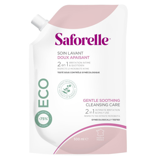 Soin Lavant Doux Saforelle : Apaisant Intime pH Physio - 500ml