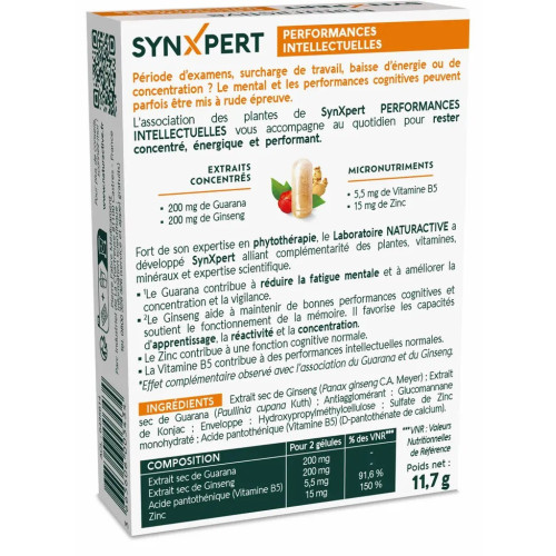 SYNXPERT Performances : Soutien naturel pour clarté mentale et énergie