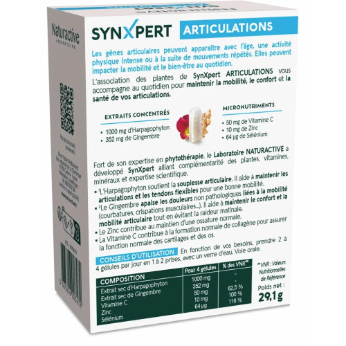 SYNXPERT Articulations : Gélules végétales pour articulations souples