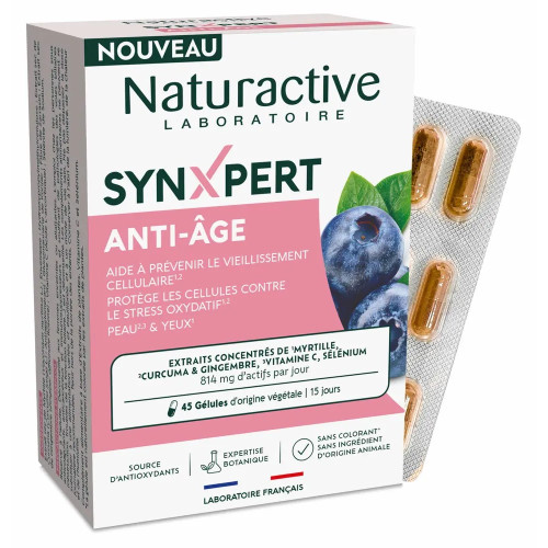 Naturactive Anti-âge : Gélules Anti-Vieillissement Végétales 45 Unités