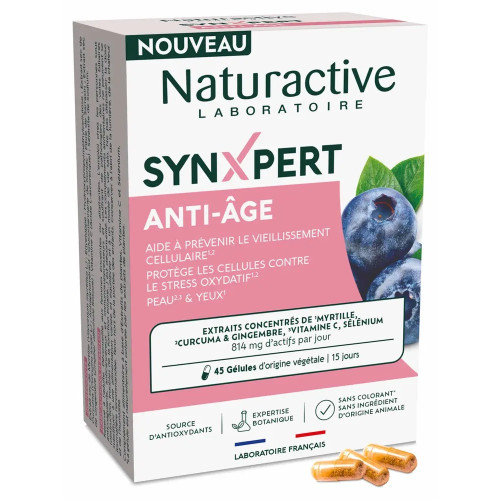 Naturactive Anti-âge : Gélules Anti-Vieillissement Végétales 45 Unités