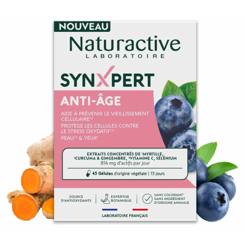 Naturactive Anti-âge : Gélules Anti-Vieillissement Végétales 45 Unités