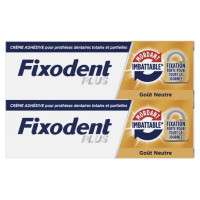 Fixodent Plus : Crème Adhésive Neutre - Tenue 12h Imbattable