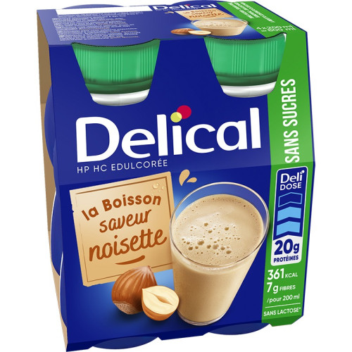 Delical Boisson HP HC : Énergie sans sucre, prêt à boire - 4x200ml