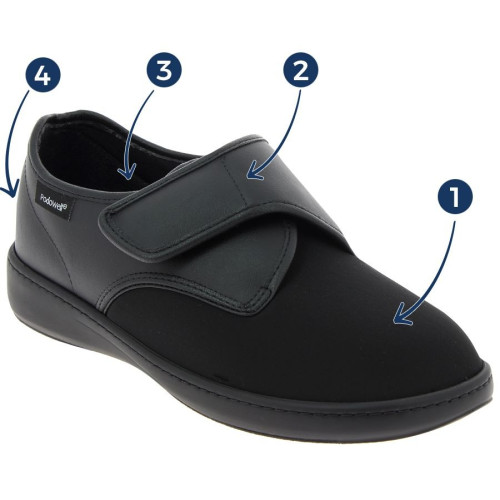 Chaussures orthopédiques pour femme et homme CHUT Alix Noir - Podowell