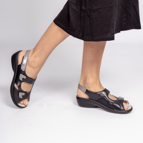 Sandale orthopédique femme CHUT Damia Noir - Podowell