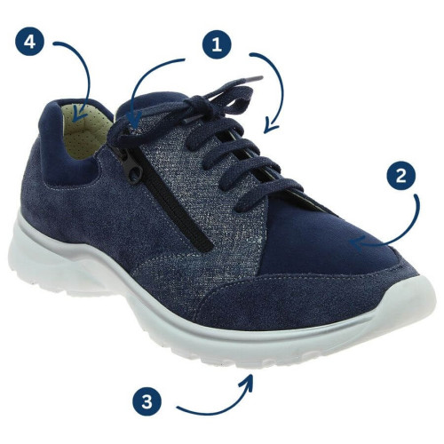 Basket femme CHUT Marta Bleu - Podowell
