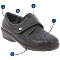 Chaussure orthopédique femme CHUT Psylvia Noir - Podowell