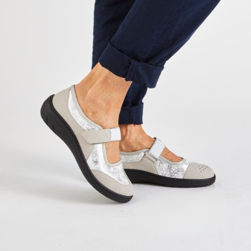 Ballerine confort femme CHUT Virtuel Argent - Podowell