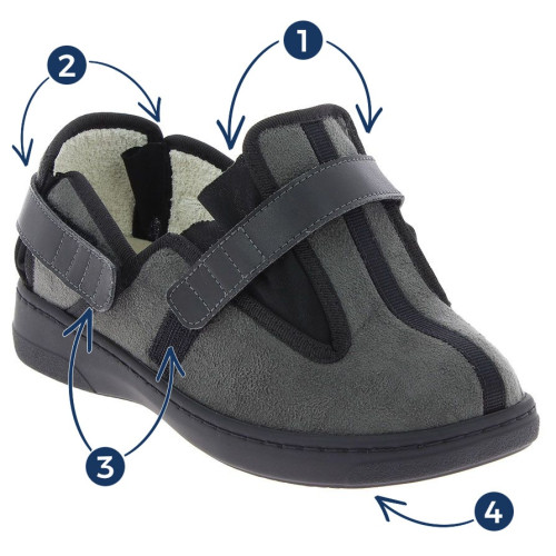 Chausson orthopédique CHUT Ariel Gris - Podowell