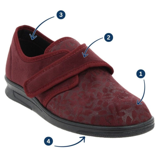 Chaussures fermées Femme CHUT Nessa Bordeaux - Podowell