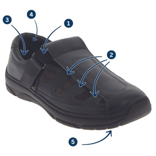 Sandale homme CHUT Otis Noir - Podowell