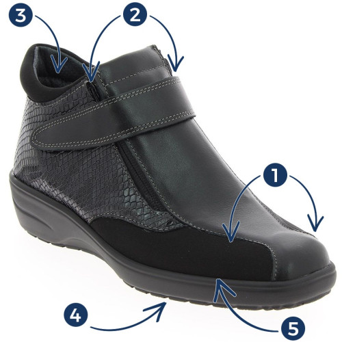 Bottine femme CHUT Soizic Noir - Podowell