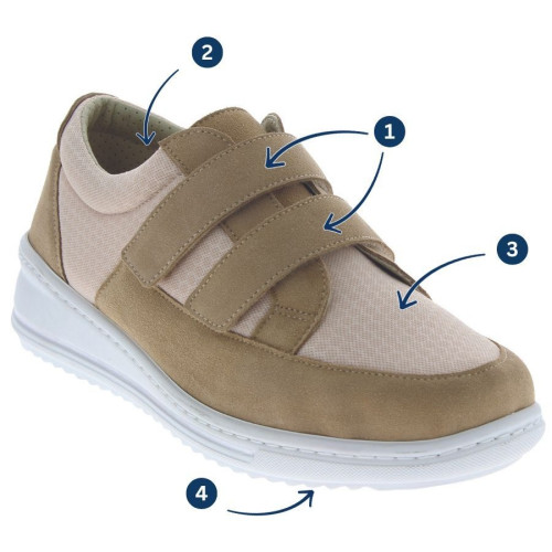 Basket confort femme CHUT Suzie02 Beige - Podowell