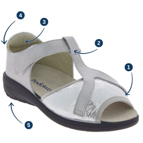 Sandale femme CHUT Galit Argent - Podowell