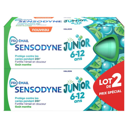 Sensodyne Pro-Émail Junior : Protection Caries & Acides - Lot 2x50ml