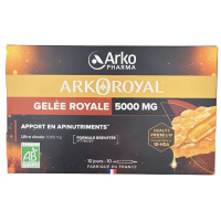 Gelée Royale Arkopharma 5000 mg - 10 Ampoules - Vitalité & Mémoire