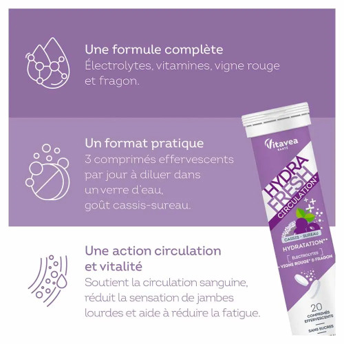 Vitavea Hydrafresh : Circulation légère et hydratation sans sucres