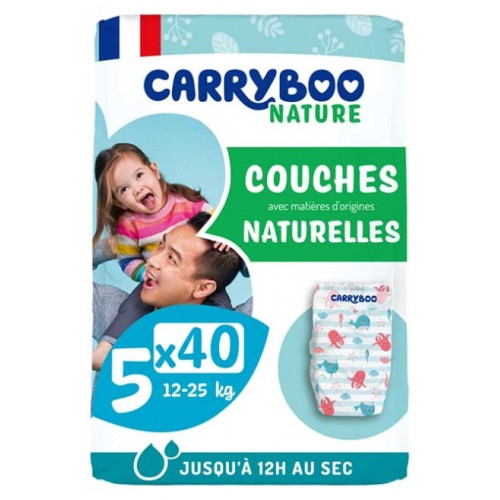 Couches écolabellisées Carryboo : Douces, bio