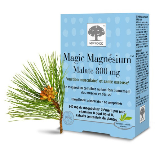 Magnésium Malate 240mg - Énergie & Muscles | New Nordic 60 comprimés