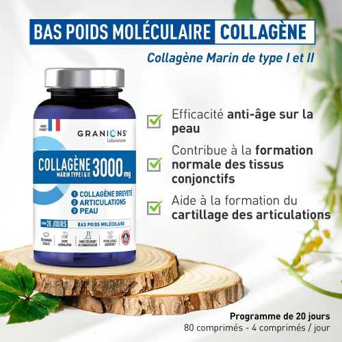 Collagène Marin I & II 3000mg - Peau, Muscles & Articulations