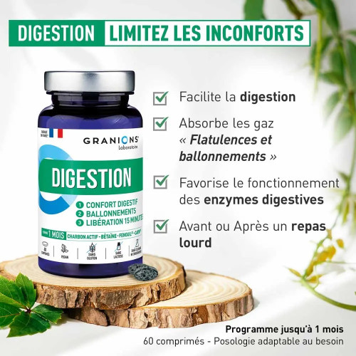 Granions Digestion : Soulagement rapide ballonnements & inconforts