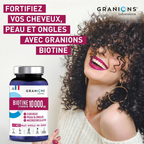 Biotine 10 000 µg Granions : Cheveux & Ongles Forts